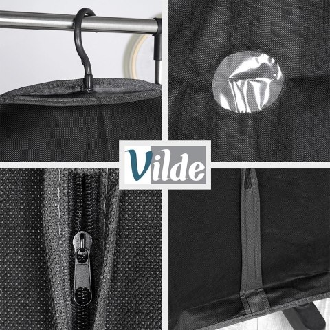 Zestaw 2 Pokrowce na Ubrania Długie Garnitur Sukienka VILDE 60 x 150 cm