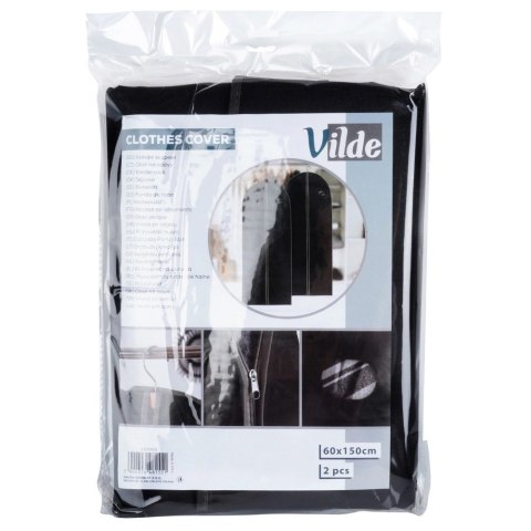 Zestaw 2 Pokrowce na Ubrania Długie Garnitur Sukienka VILDE 60 x 150 cm