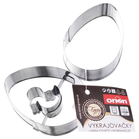 Zestaw 2 Wykrawaczy do Ciastek Jajko 5,5 cm Stal do Zmywarki ORION