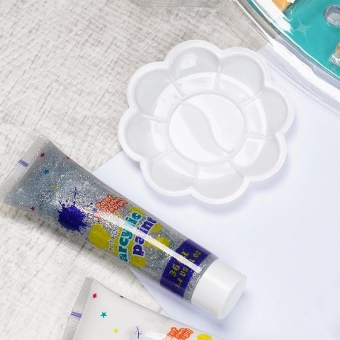 Zestaw Farby Akrylowe Wiele Kolorów w Tubce Paletka FREE & EASY 36 ml 19 el