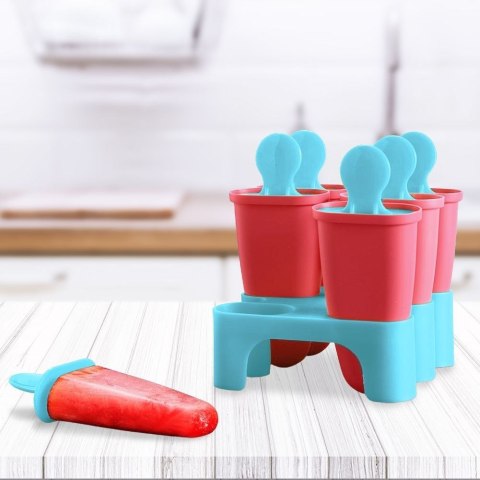 Zestaw Foremki do Lodów z Patyczkami Stojakiem Tradycyjne ORION 6 Porcji