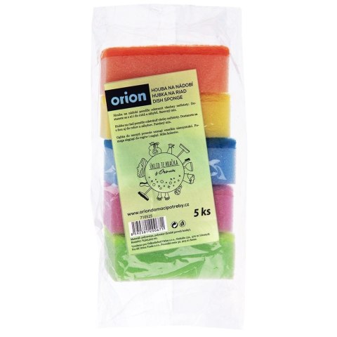 Zestaw Gąbki Zmywaki Kuchenne do Mycia Czyszczenia Naczyń ORION 5 szt.