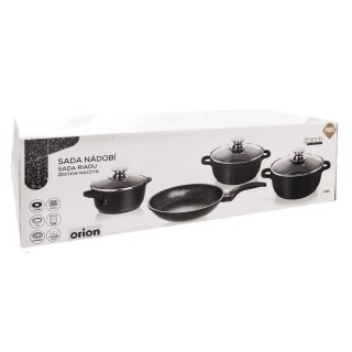 Zestaw Garnków 7 el. ORION GRANDE Granitowy Patelnia Pokrywki