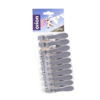 Zestaw Klamerki do Prania 20 szt. ORION Plastikowe Mocne Szaro-Białe