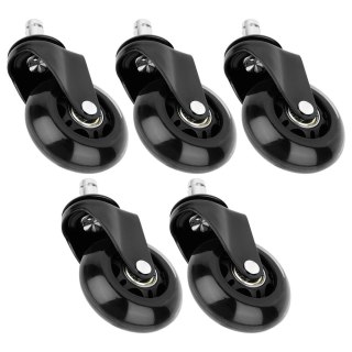 Zestaw Kółka do Fotela Biurowego Kauczukowe VILDE 6,3 cm / 10 mm 5 szt.