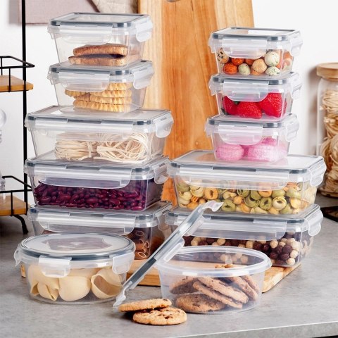 Zestaw Pojemników Pojemniki na Żywność z Pokrywką Uszczelką VILDE 12 szt.