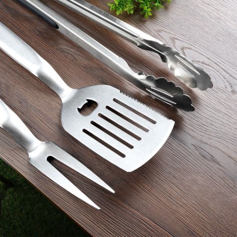 Zestaw Przyborów do Grilla Stalowy 3 el.