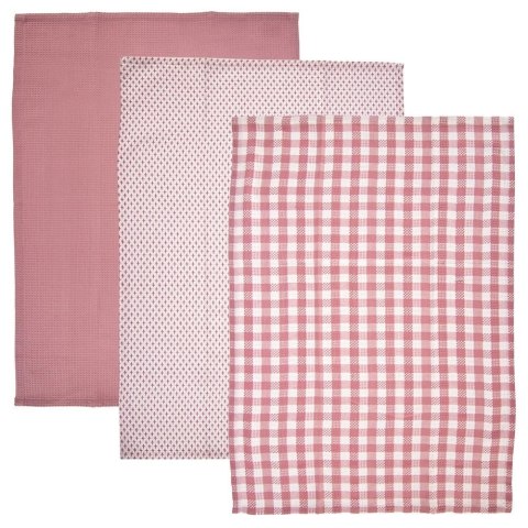 Zestaw Ścierki Kuchenne 50 x 70 cm 3 szt. ORION Bawełniane Duże Różowe