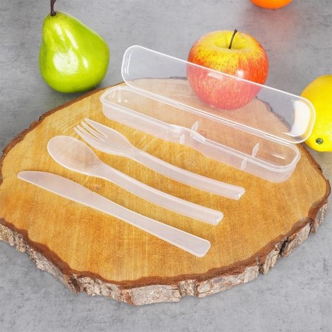 Zestaw Sztućców 4 el. EXCELLENT HOUSEWARE Turystyczne Plastik Etui