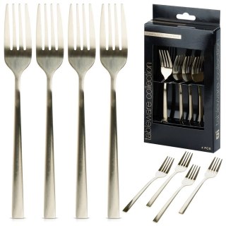 Zestaw Widelczyki Deserowe 4 szt. ORION Stal Nierdzewna Złote