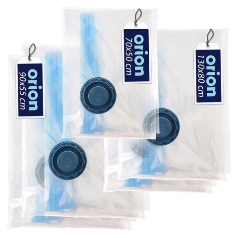 Zestaw Worki Próżniowe na Ubrania Pościel 3 Rozmiary Wytrzymałe ORION 5szt.
