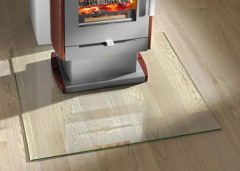 Podstawa szklana hartowana - szyba pod Piec lub Kominek 60x40 cm Krak-Trans