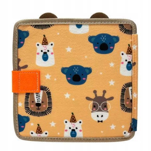 Książeczka filcowa odczepiane elementy rzepy Montessori żyrafa F30