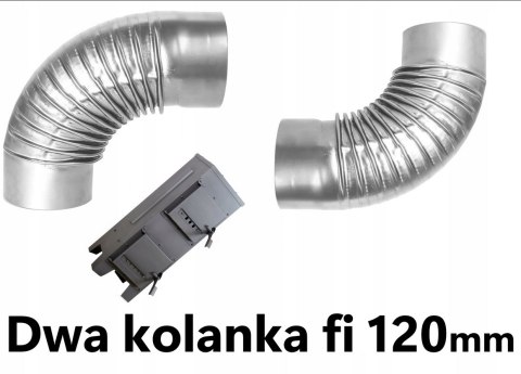 Zestaw dwa kolanka do rur piecowych fi 120mm DARCO
