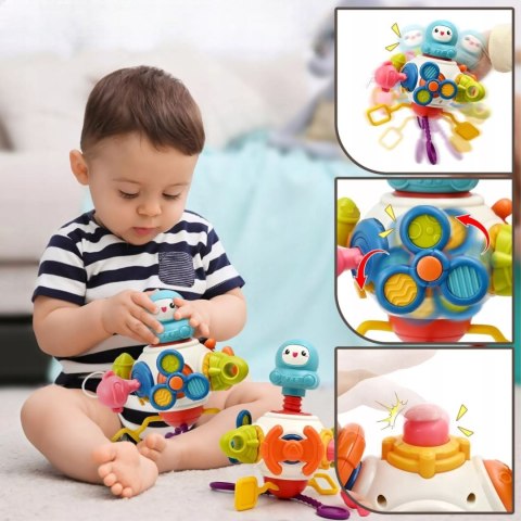 Edukacyjna kostka sensoryczna interaktywna 8w1 dla niemowląt 18m+ 688-76