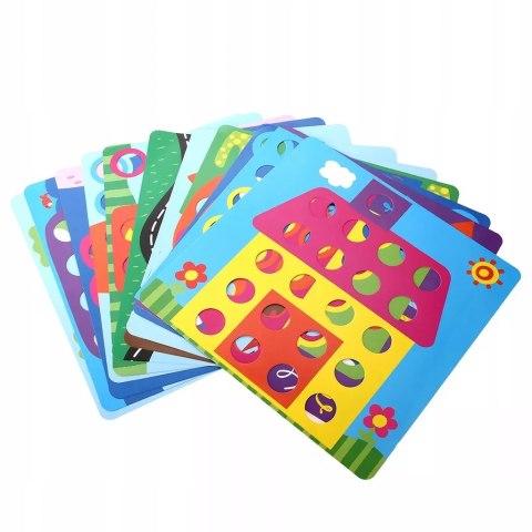 Mozaika Montessori guzikowa dla malucha układanka trening rączki