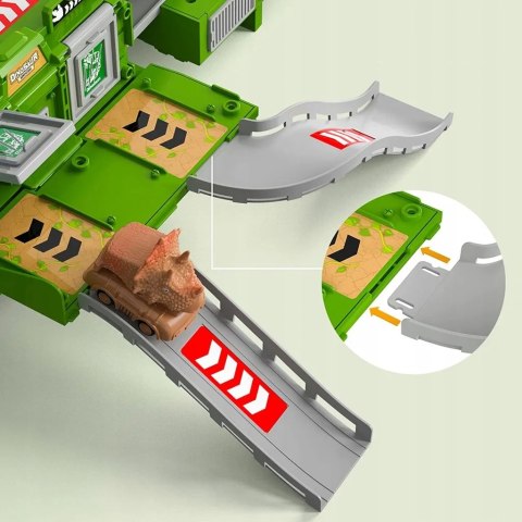 Ciężarówka dinozaur z autami triceratops dźwig 691