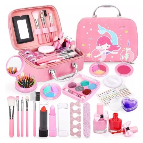 Kuferek kosmetyków Mała Syrenka - zestaw do makijażu i paznokci dla dzieci