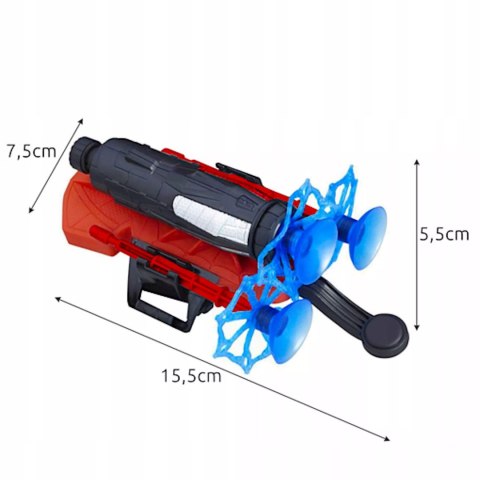 Rękawica spiderman z wyrzutnią superbohater w akcji 3 strzałki