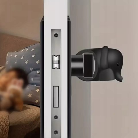 Silikonowa osłona na klamkę - anty uderzeniowy ochraniacz drzwi słonik