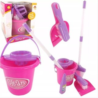 Zestaw do sprzątania dla dzieci wiaderko mop 667E