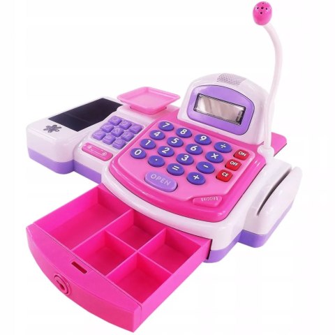 Zestaw kasa sklepowa sensoryczna czytnik kart kalkulator koszyk 43 el. 5911