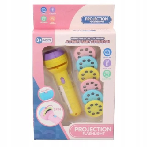 Grający projektor do rysowania z latarką - zestaw do malowania z obrazkami