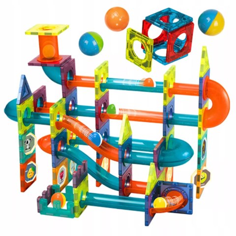 Tor Kulkowy klocki magnetyczne 96 el. konstrukcje 3D