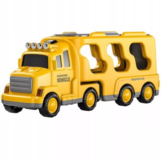 Zestaw laweta transportowa autka budowlane koparka dźwięk światło SX700-10