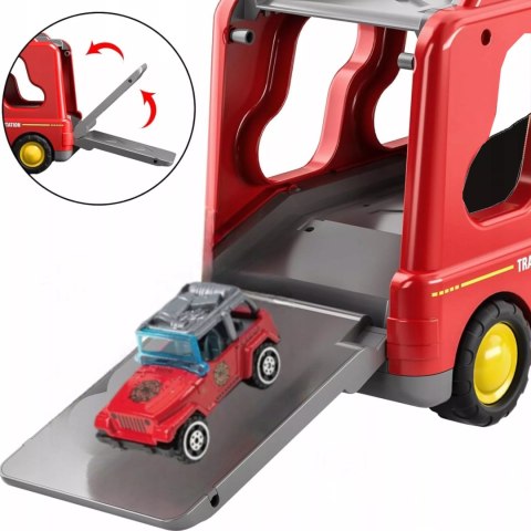 Zestaw strażacki laweta pojazdów straż pożarna tir dźwięk światło SX700-11