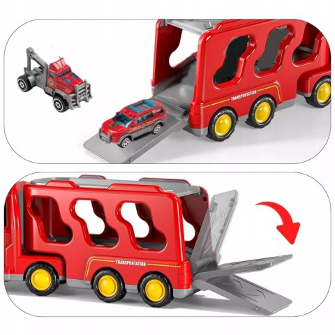 Zestaw strażacki laweta pojazdów straż pożarna tir dźwięk światło SX700-11