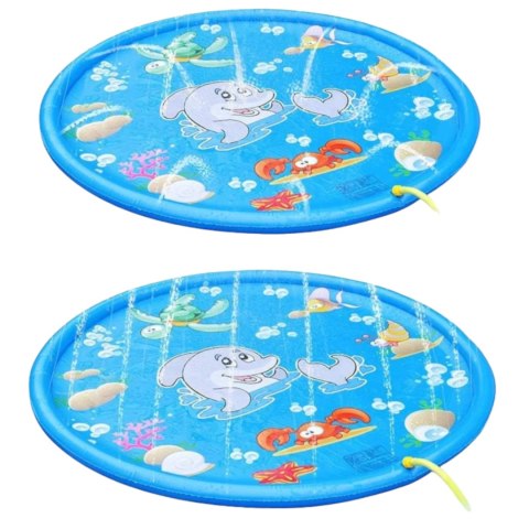 Brodzik letnia mata wodna fontanna 170 cm zraszacz delfin ślizgawka 1656