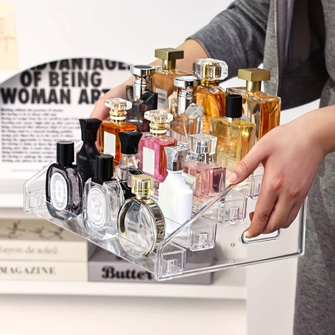 1 szt., przezroczysty wielowarstwowy stojak na perfumy