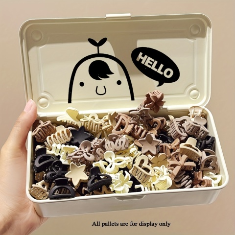 5/10/20/30 szt. Beżowe, mieszane klipsy, urocze akcesoria dla dziewcząt - idealne do codziennego użytku