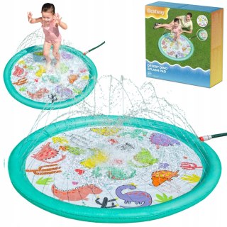 Brodzik mata wodna fontanna 122cm zraszacz dino ślizgawka Bestway 52698