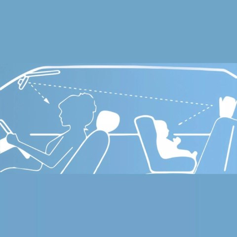 Lusterko samochodowe do obserwacji dziecka regulacja 360°