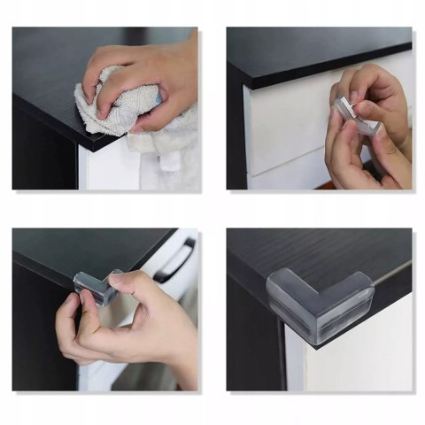 Przezroczyste zabezpieczenia narożników mebli 10 szt. ochraniacze