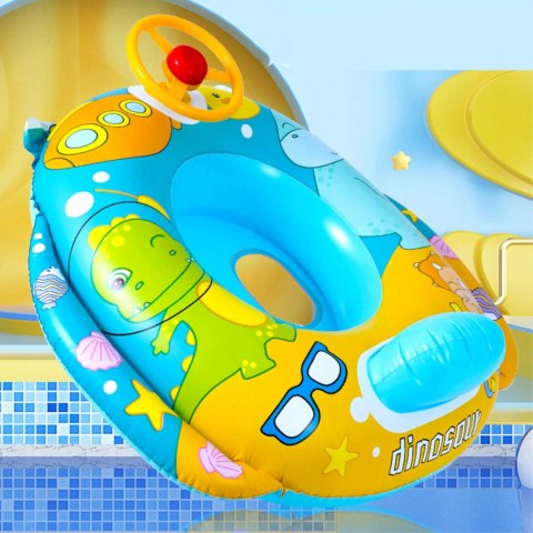 Kółko koło ponton fotelik dla dzieci do pływania kierownica niebieski 311N