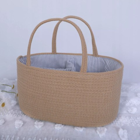 Organizer na pieluszki dla mamy torba na akcesoria niemowlaka brązowa